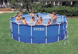 Intex vízforgatós fémvázas medence 457x122cm Komplett szett. 