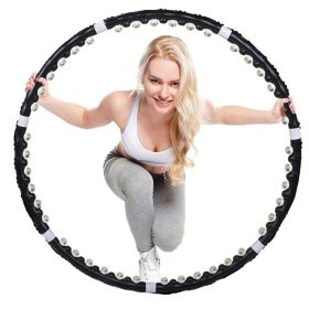 HULA HOOP MASSZÁZS KARIKA 85 CM FEKETE magnetic