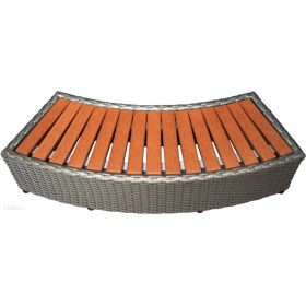 Mspa fellépő platform kerek jacuzzihoz rattan 