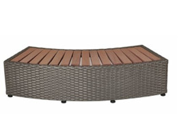 Mspa fellépő platform kerek jacuzzihoz rattan 