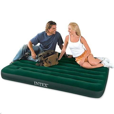 Intex felfújható kétszemélyes ágy beépített pumpával 137x191x22cm  64762