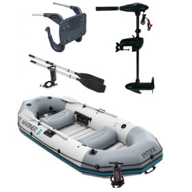   Intex gumicsónak szett Mariner 3 + Elektromos csónakmotor 40lbs + motortartó