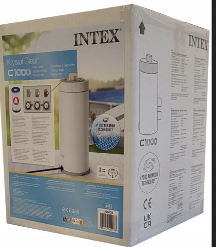 INTEX Szűrőszivattyú 3785 l/h Medence vízforgató 99w komplett új modell 26638