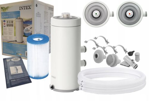INTEX Szűrőszivattyú 3785 l/h Medence vízforgató 99w komplett új modell 26638