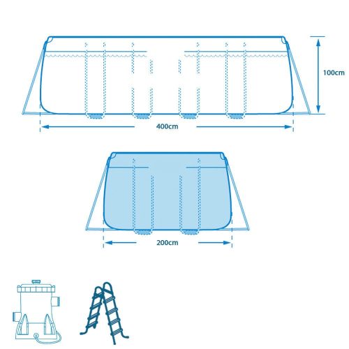 Intex medence Prism Frame 400 x 200 x 100 cm Szett 26788