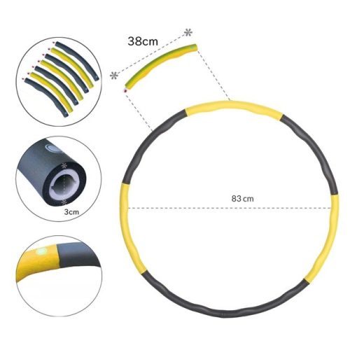 Hula hoop  masszázs karika sárga fekete