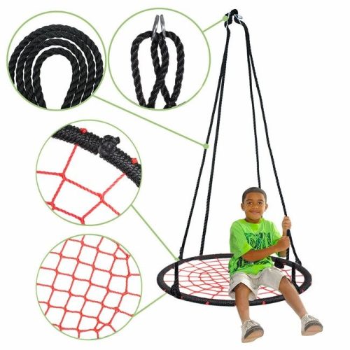 Fészekhinta FEKETE  PIROS 80CM pókhinta