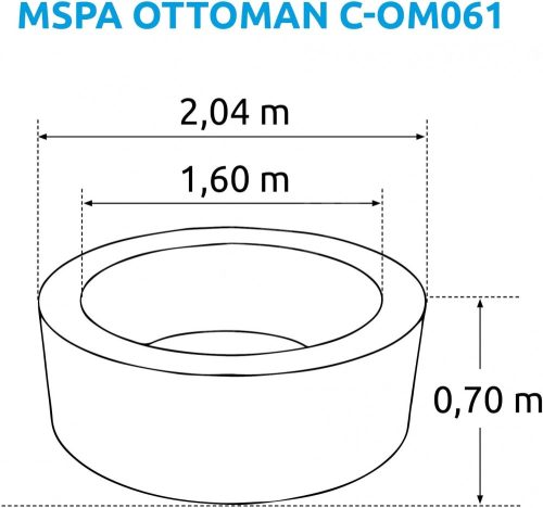 MSpa CONFORT OTTOMAN C-OM061 felfújható pezsgőfürdő 6 szem. jacuzzi