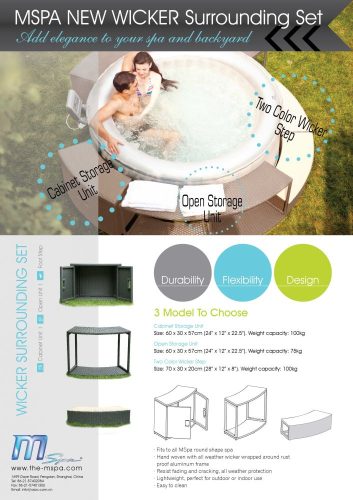 MSpa Jacuzzi fellépő rattan hatású 