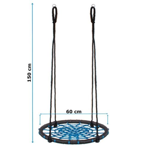 Fészekhinta , pókhinta  fekete , kék 60CM